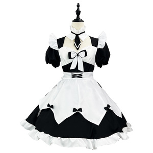 Lolita Maid Dress Black Polyester Fiber Cosplay Costume Women's Spring 2023 Anime Role Playing Outfit - Product Image 5