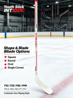 Bâton de hockey 100% fibre de carbone Junior 60 62 pouces Ultra léger 350g 380g Flexible pour la compétition et l'entraînement des jeunes