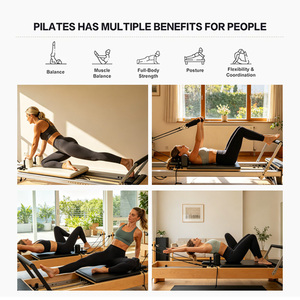 Baril d'échelle de <span class=keywords><strong>Pilates</strong></span> réglable en hêtre, équipement de fitness en bois dur de qualité supérieure pour usage professionnel en cours de <span class=keywords><strong>Pilates</strong></span> - Product Image 6