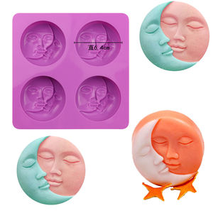 Molde de jabón de lujo hecho a mano, jabón de silicona con forma de <span class=keywords><strong>luna</strong></span> <span class=keywords><strong>y</strong></span> <span class=keywords><strong>sol</strong></span> - Product Image 3