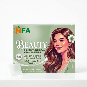 Tiras de Vitaminas Orales Disolubles Personalizadas con Biotina y Colágeno, Favorecen el Crecimiento del Cabello, Uñas y Piel, Suplemento Vitamínico Compuesto - Product Image 1