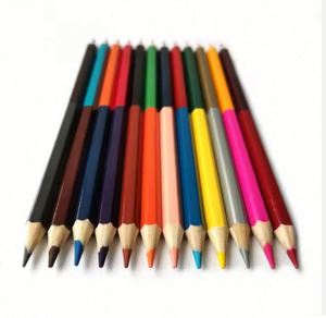 Crayons de couleur de qualité supérieure, 24 crayons double couleur personnalisés en gros pour l'art et la créativité - Product Image 1