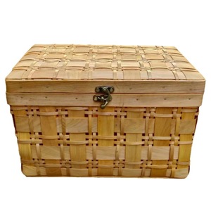 Eco Friendly Manufacture Storage Cake Kitchen Christmas Thanksgiving Bamboo Gift Basket