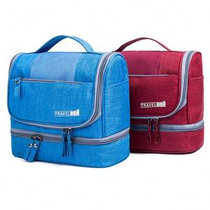 Bolsa de Aseo de Poliéster de Alta Calidad, Diseño Nuevo y Personalizado, Cierre de Cremallera Moderno, Estuche de Maquillaje Impermeable para Cosméticos y Toallas - Product Image 2