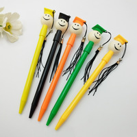 Stylo Cadeau de Bienvenue Créatif avec Tête de Poupée, Commémoratif des Récompenses Baccalauréat et Doctorat, en Plastique Durable, Sérigraphié