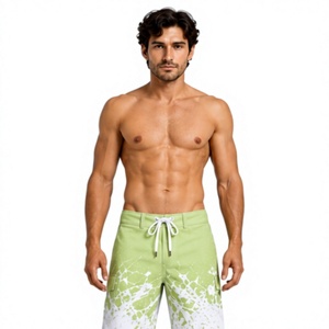 Custom Logo <b>Mens</b> Board Shorts Wholesale Quick Dry Swim <b>Trunks</b> Beach Shorts Surfing Wear Polyester Drawstring Pocket Lightweight - Product Image 1