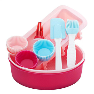 Silicone Cake Mold Set 11 Pieces Reusable Baking Tools For Children And Chocolate Molds - Product Image 1