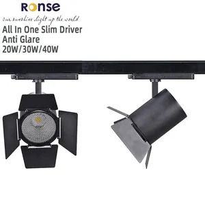 RONSE Track Spot Light Commercial 20W Track Light Die Cast Aluminio High Lumens 3 4 Wire 30W Led Track Light