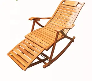 Kol sandalyeler güverte rahatlatıcı Recliner bambu ucuz antika sallanan sandalyeler Ultralight taşınabilir katlanır sandalye yetişkinler için