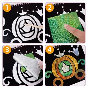 Feuille personnalisée amusant artisanat magique Art autocollant livre 16 Pages <span class=keywords><strong>princesse</strong></span> pour enfants fait <span class=keywords><strong>à</strong></span> la main bricolage créatif <span class=keywords><strong>coloriage</strong></span> Art peinture livre - Product Image 3