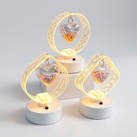 Lampe de nuit en acrylique, lumière chaude, ornement de bureau, mini lampe de table, ambiance de fête, cadeau d'anniversaire