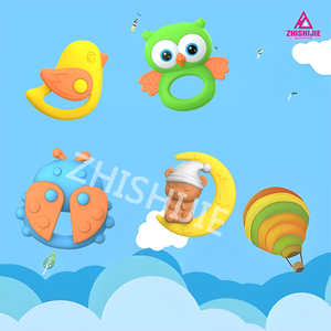Meilleurs hochets et jouets à mâcher en plastique pour bébés, jouets gonflables - Product Image 3