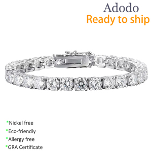 2026 Lucky Jewelry <span class=keywords><strong>Pulseras</strong></span> <span class=keywords><strong>de</strong></span> tenis unisex <span class=keywords><strong>de</strong></span> Plata <span class=keywords><strong>de</strong></span> ley 925 con circonita 5A completa <span class=keywords><strong>de</strong></span> 5mm y engaste <span class=keywords><strong>de</strong></span> cuatro garras, para Navidad y estilo Hip Hop - Product Image 1