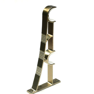 Support de <span class=keywords><strong>Tringle</strong></span> à <span class=keywords><strong>Rideau</strong></span> Ovale Épaissi en Alliage d'Aluminium, Fixation Latérale Double Support pour Tringles Romaines et Rideaux, Accessoires de Chambre - Product Image 4