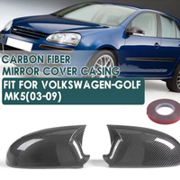 Pour Volkswagen Golf 5 : Coque de rétroviseur extérieur en fibre de carbone avec protection et modification du clignotant