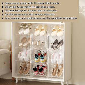 Organizzatore per <span class=keywords><strong>scarpe</strong></span> con scarpiera verticale inclinabile a 45 gradi e supporto per <span class=keywords><strong>scarpe</strong></span> <span class=keywords><strong>salvaspazio</strong></span> per ingresso 4/5/6/livelli - Product Image 4