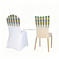 Housses de chaise personnalisées avec logo et motif croix éthiopienne pour événements