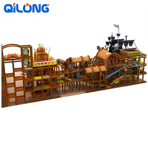 Barco Pirata tema niño niños pequeño patio interior con gran tobogán - Product Image 2