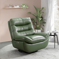 Moderner Elektrischer Relaxsessel mit Dreh- und Schaukelfunktion, Handyhalterung, USB-Ladeanschluss, Luxuriöser Leder-Loungesessel