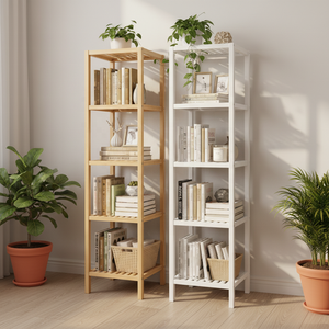Estante de Almacenamiento de Bambú Ecológico, Minimalista, de 5 Niveles, para Baño, Cocina, Sala de Estar - Product Image 1