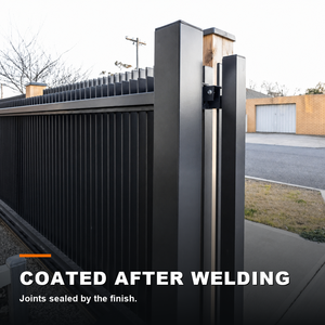 Powder Coated Horizontal Blade Gate Aluminum Anti-UV <b>Privacy</b> Wind <b>Screen</b> for Backyard <b>Garden</b> and Contractor Installations - Product Image 2