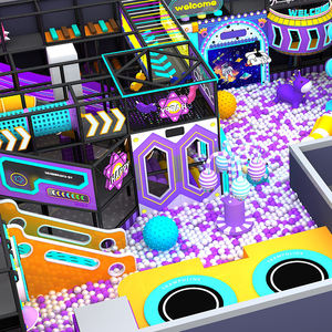 Équipement <span class=keywords><strong>de</strong></span> terrain <span class=keywords><strong>de</strong></span> jeux intérieur sur le thème cyberpunk futuriste avec toboggan et parcours ninja pour centre <span class=keywords><strong>de</strong></span> divertissement commercial pour enfants - Product Image 3