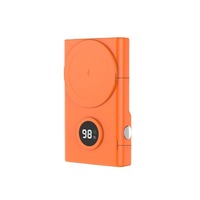 Batterie externe magnétique portable 10000 mAh avec chargeur sans fil, télécommande Bluetooth pour déclencheur d'appareil photo et support de téléphone pour créateurs de contenu