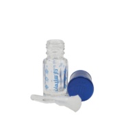 Flacon en verre de parfum, 1 pièce, bouteilles octogonales, à Logo bleu, avec impression arabe, œil, huile