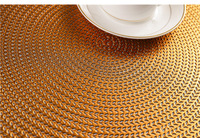 K1363 Sets de table ronds en PVC creux pour restaurant, dessous de plat anti-chaleur pour table à manger