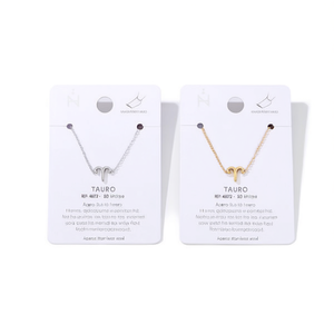 Cavigliera con ciondolo Toro in acciaio inossidabile per donna, gioielli zodiacali - Product Image 2