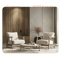 Ensemble canapé et table individuels en bois, qualité hôtelière 5 étoiles, personnalisable, durable, design moderne pour salle à manger et salon