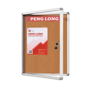 Tableau d'affichage à verrouillage de bureau A1 A2 A3 A4 taille personnalisée 27MM cadre en aluminium boîtier verrouillable panneau d'affichage argenté ou noir - Product Image 2