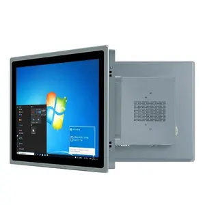 10.1 inch IP65 frontal waterproof embedded wall mounted industrial touch AIO android panel PC for POE kiosk vehicle