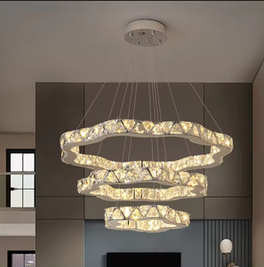 Luces colgantes de tendencia diseño dorado techo colgante dormitorio decorativo lujo K9 araña de cristal - Product Image 4
