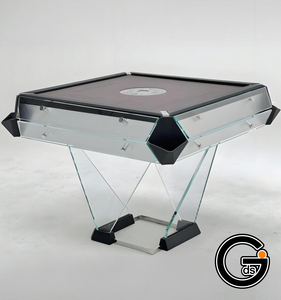 Mesa de Mahjong Automática Personalizada con Diseño Moderno de Vidrio |   Sistema de Barajado Automático y Colores Personalizables de Vidrio y Fieltro - Product Image 2