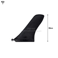 Aileron de planche de surf de course JTRDA de forme droite, type américain, fixation par vis, 10 pouces, système d'aileron US en PVC, pour SUP gonflable, noir