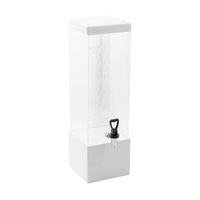 Distributeur de boissons en acrylique transparent de 3 gallons avec infuseur à fruits pour buffets et événements de restauration