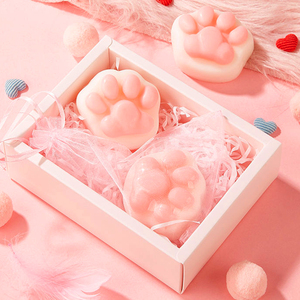 Nouvelle Formule Savon Visage Patte de Chat Personnalisé avec Logo, Savon Corporel Artisanal Naturel Blanchissant et Parfumé pour le Bain - Product Image 1