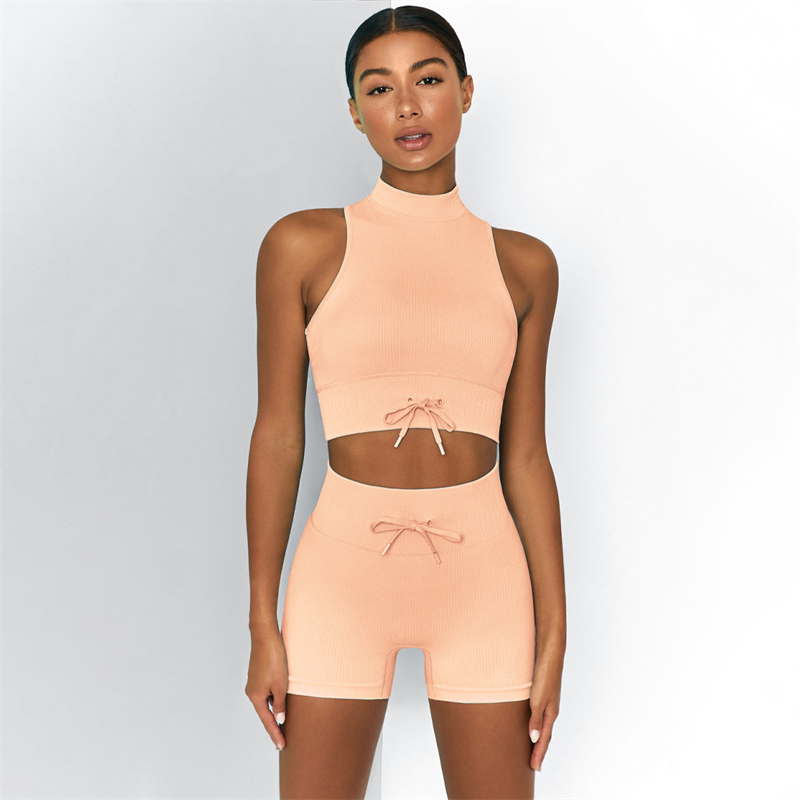 8 colors  Fashion Modern Breathable Workout Clothing Women Active Wear Yoga Set fitness