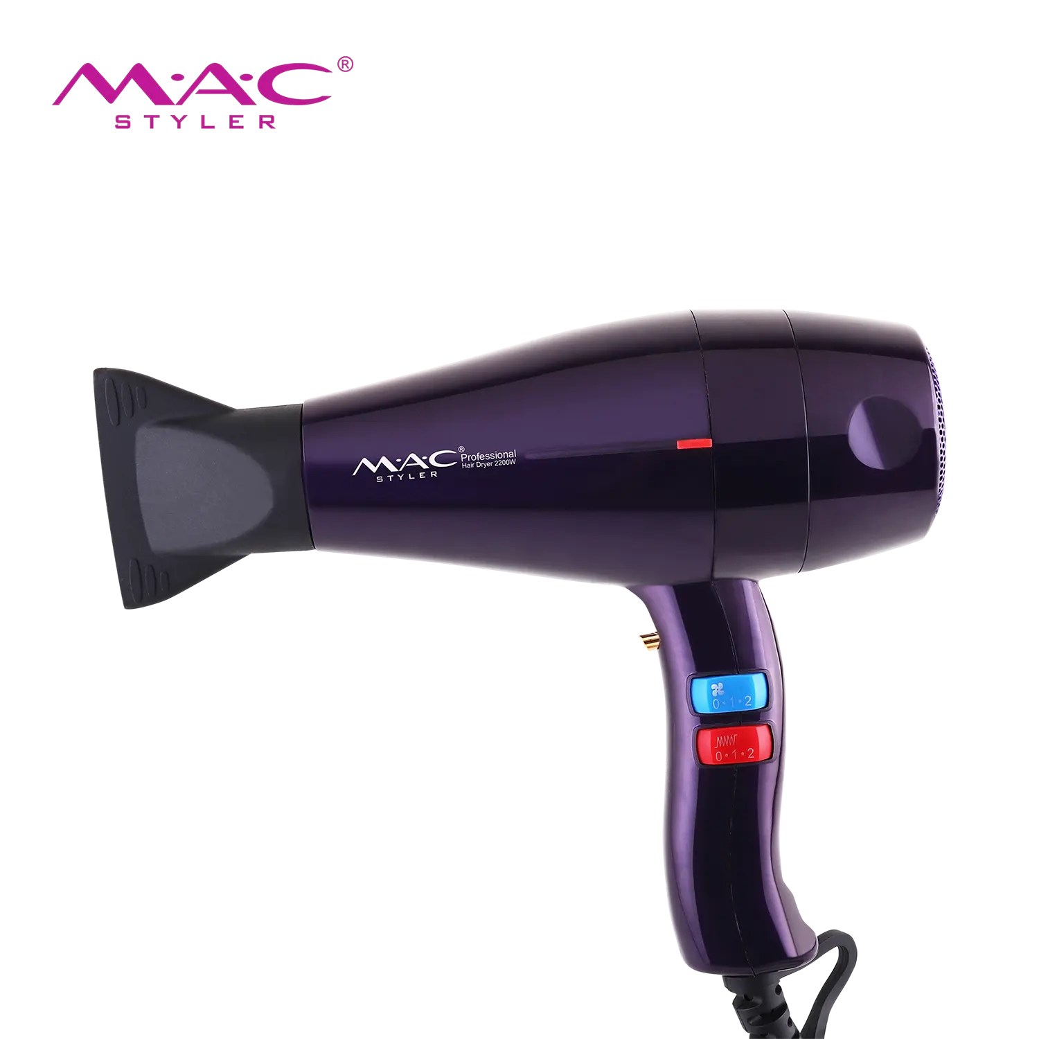Secador de cabelo profissional para salão de beleza, portátil de alta velocidade, 2200W, ideal para uso em hotéis ao ar livre, temperatura constante