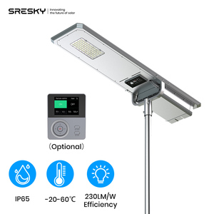 SRESKY Hochleistungs-Solarleuchten für den Außenbereich, LED-Solarstraßenlampe, wasserdichte Solarstraßenleuchte mit Mast - Product Image 1