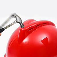 Casco Protector Ventilado en Forma de V, Material HIPP, Colorido, Suspensión de 4 Puntos, Personalizable para Uso Industrial y de Construcción