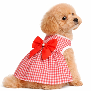 Ropa para Mascotas al por Mayor, Vestido para Perros y Gatos con Diseño a Rayas, Prenda Elegante con Tela Suave y Transpirable para Gatos, Cachorros y Perros de Raza Pequeña - Product Image 1