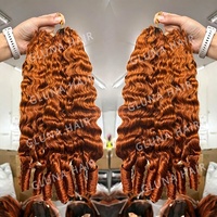 Tresses au crochet bouclées birmanes pré-bouclées 99J bordeaux rouge vin en cheveux humains, extensions de cheveux naturels au crochet, fourniture directe d'usine