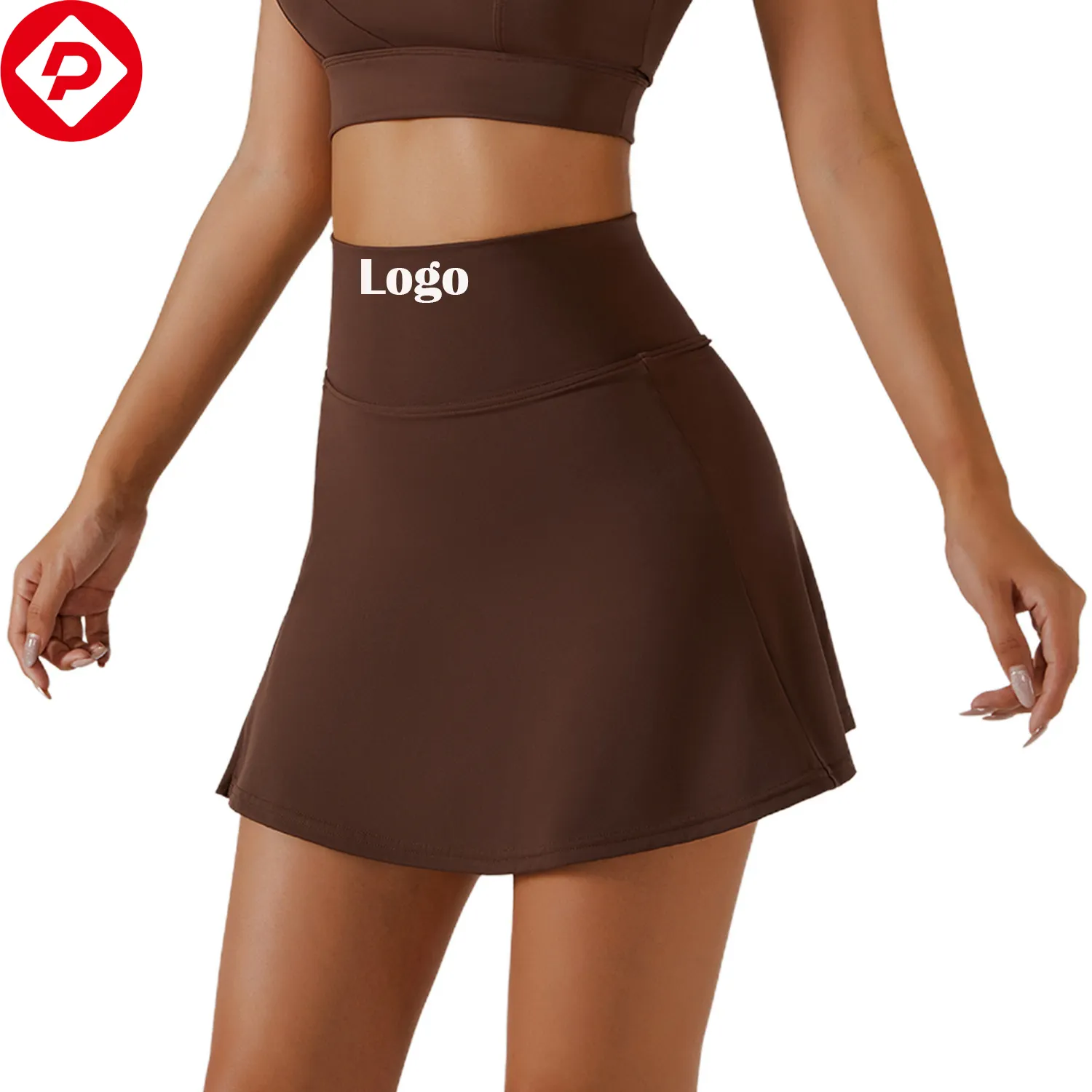 Running Workout Double Layer Women Tennis Wear Golf Dress Athletic Sports Solid Tennis Skirt for Women