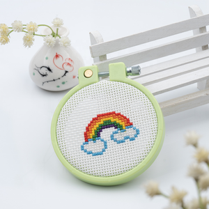 Kits de Bordado de Punto de Cruz Navideños Hechos a Mano para Niños, Llavero Educativo de Tela para Mochila - Product Image 4