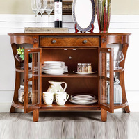 Vente en gros d'usine de table console en bois avec tiroir armoire de salon avec rangement armoire design simple style américain