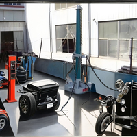 Banc de réparation de carrosserie automobile en métal AOS, équipement d'atelier de carrosserie avec machine à redresser les châssis, table de travail 7000x4000mm, 220V/380V, garantie 18 mois