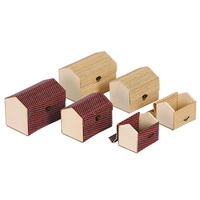 Ensemble de 3 boîtes rondes en bambou écologiques multifonctionnelles pour bijoux, colliers, chocolats, bonbons, sachets de thé, charbon de bois