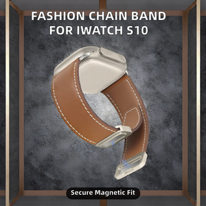 Correa de Reloj Inteligente para Watch S10 38/40/41/42mm 44/45/46/49mm, Correa de Reloj de Cuero con Hebilla Magnética, a la Moda - Product Image 2